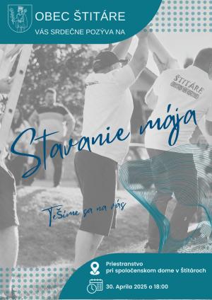 Stavanie mája v obci 1
